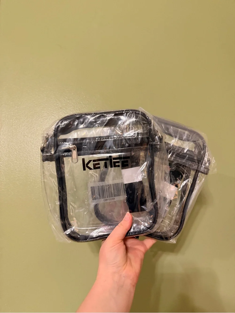 2 pack Clear stadium cross body bags